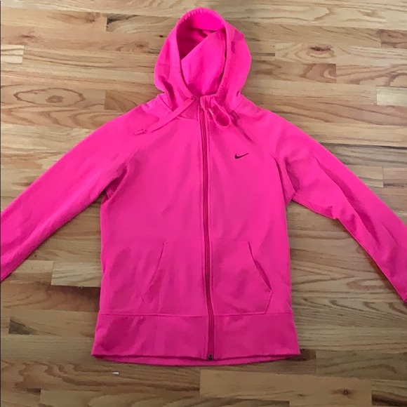 nike pink zip up hoodie